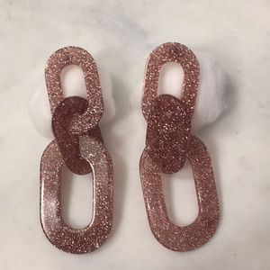 Glitter Link Earrings